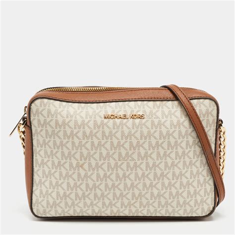 tan michael kors canvas satchel|Tan/Beige Michael Kors Handbags .